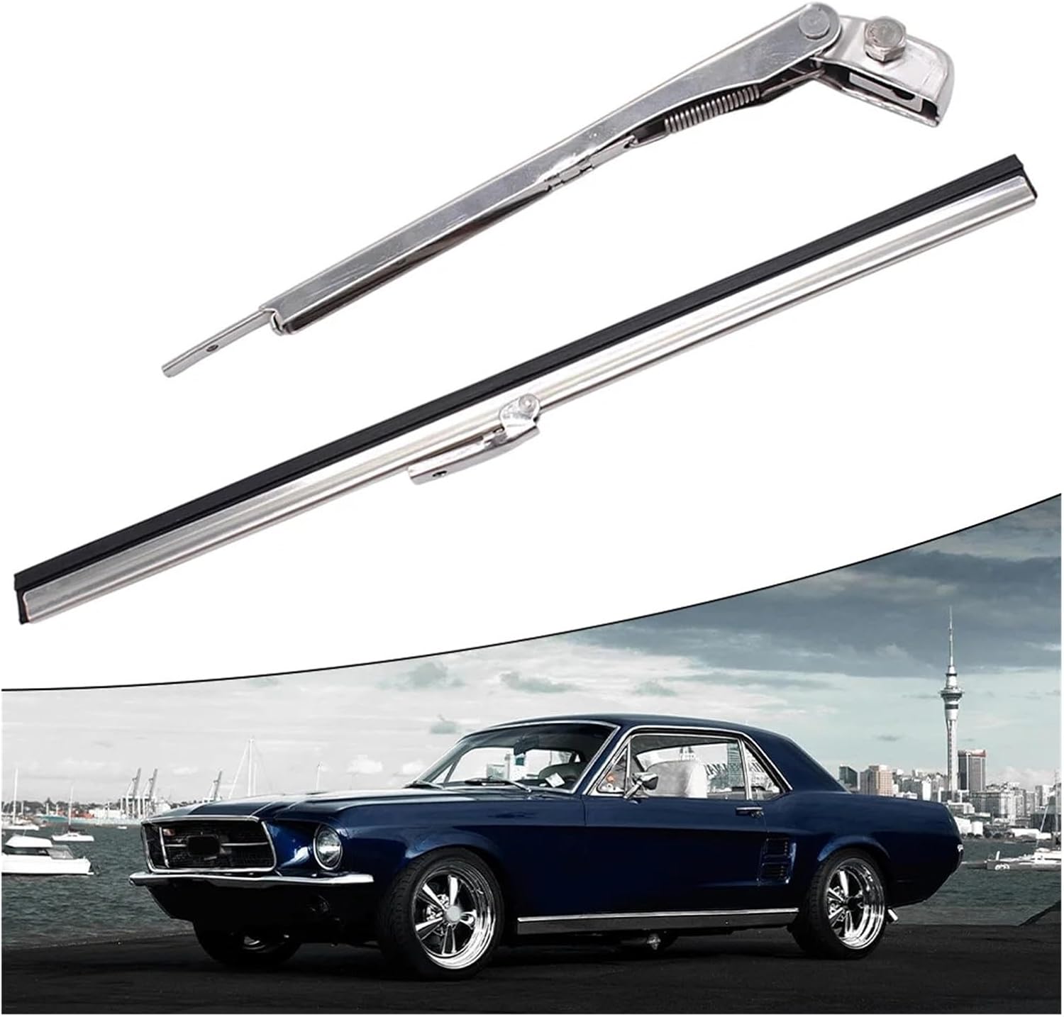 Boat Travel Car Maintenance Replacement Wiper Street Boat Wiper Car Windshield Cleaning Kit Stainless Steel Construction