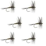 The Fly Fishing Place Blue Winged Olive BWO Classic Trout Dry Fly Fishing Flies - Set of 6 Flies Size 18