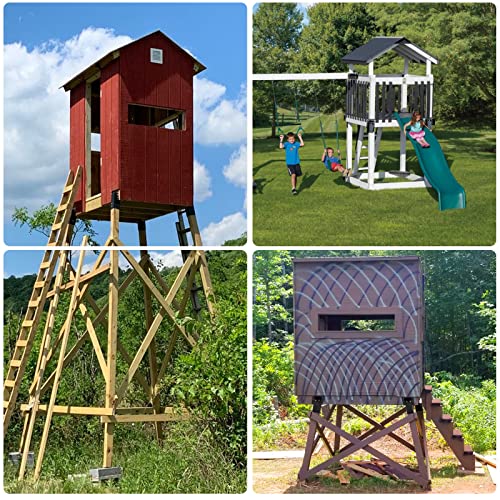TFMUZERT Elevator Bracket, Deer Stand Brackets 4x4, Deer Blind Bracket with Powder Coating, Outdoor Angle Bracket for Hunting Box Blind, Elevated Platform, Tree Stand, Shooting Shack, Pergolas, 4 PCS by TFMUZERT - Used condition - Image 6