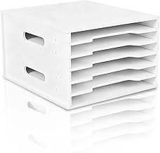 A4書類専用 超浅型レターケース 浅型/卓上収納 クリアポケット付き 選択可 封筒・書類整理 ホワイト (30*33*33cm(12階))