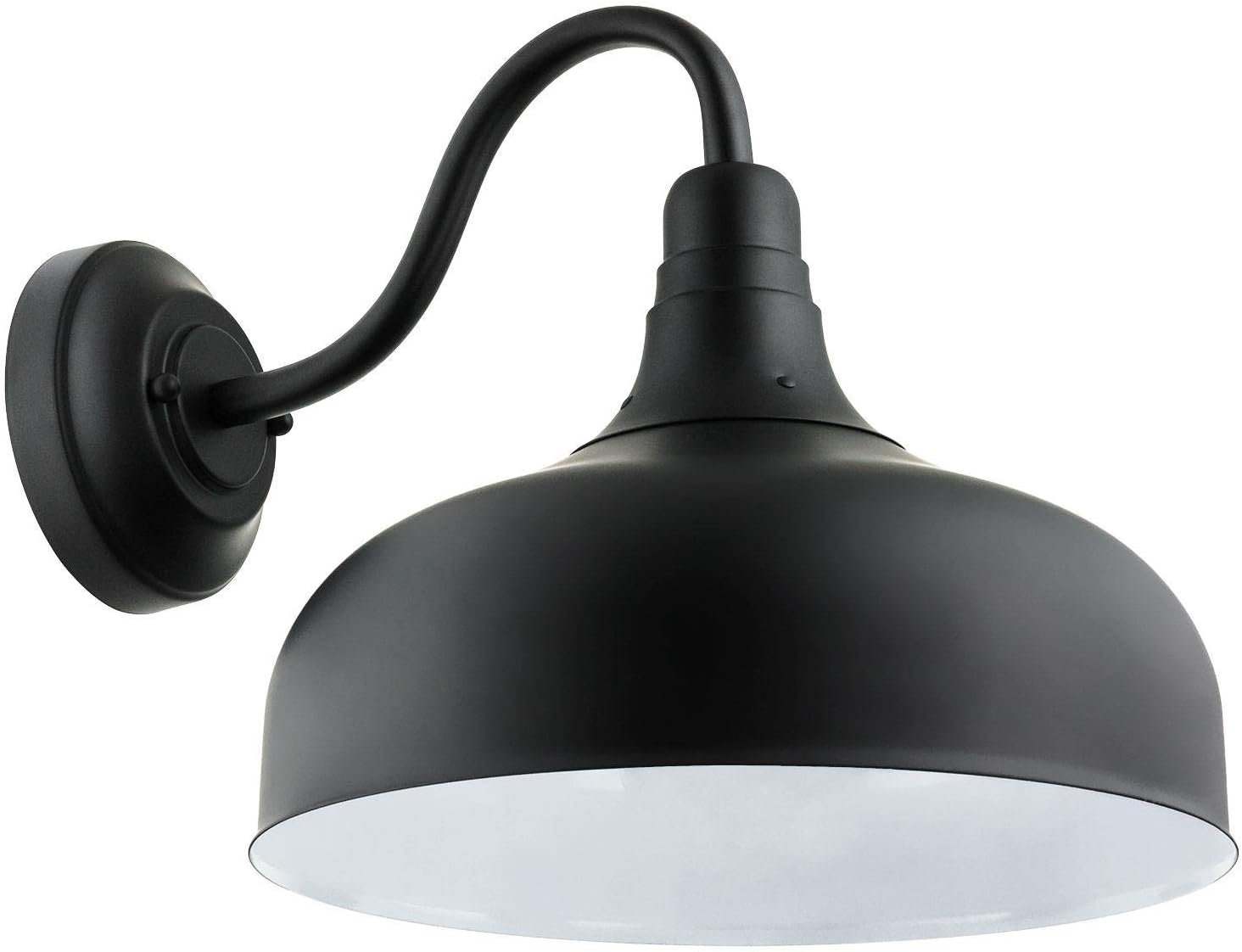 Sunlite 81315-SU LED Gooseneck Rustic Barn Light Fixture, 30 Watts, 120 Volts, Dimmable, 700 Lumen, 50,000 Hour Life Span, Outdoor or Indoor, Matte Black Finish, ETL Listed, 30K - Warm White