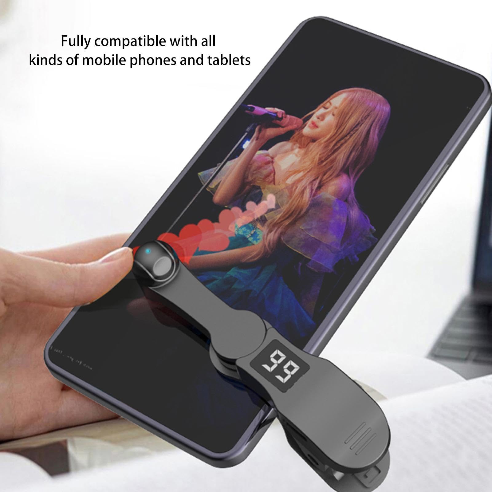 Mobile Phone Auto Clicker – Einstellbare Klickgeschwindigkeit – 3 Geschwindigkeitsstufen – USB 5V – ABS-Kunststoff – Kompatibel Mit Den Meisten Smartphones – Weiß