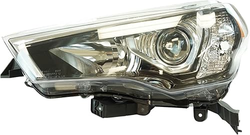 TRQ Driver Side Headlight Assembly Halogen Compatible with 2014-2020 Toyota 4Run