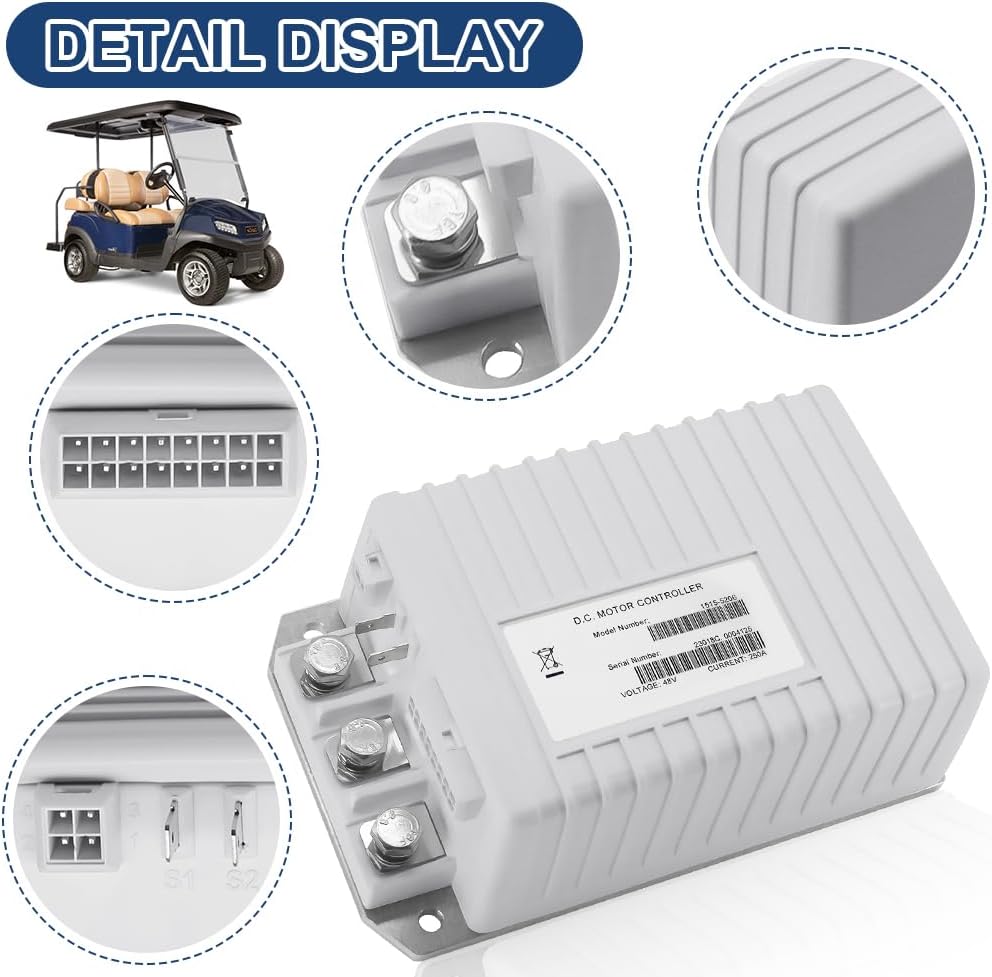 48V 250A 1515-5206 DC Motor Controller (White) - Fit for 2014-2019 Club Car Precedent, Tempo & Onward Golf Carts | OEM# 103982301 15155206