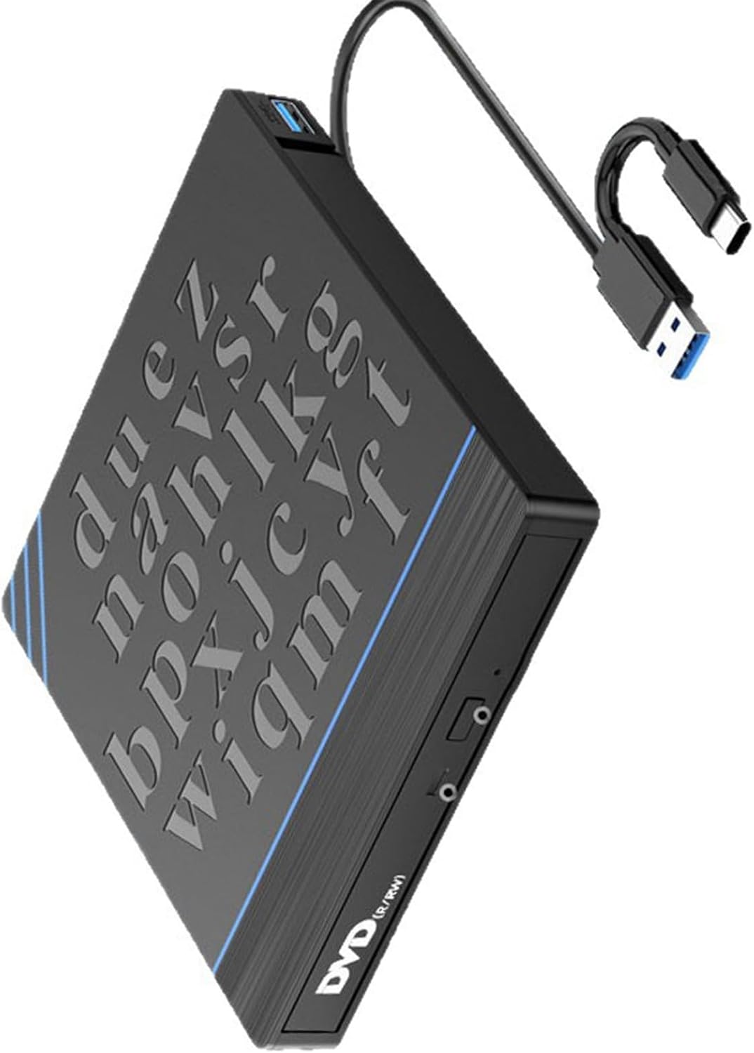 Highly Speed USB Type C Interfaces External Optical Drive With Memory Card Reader And DC5V Charging Port For Computer Cds/dvds Burners