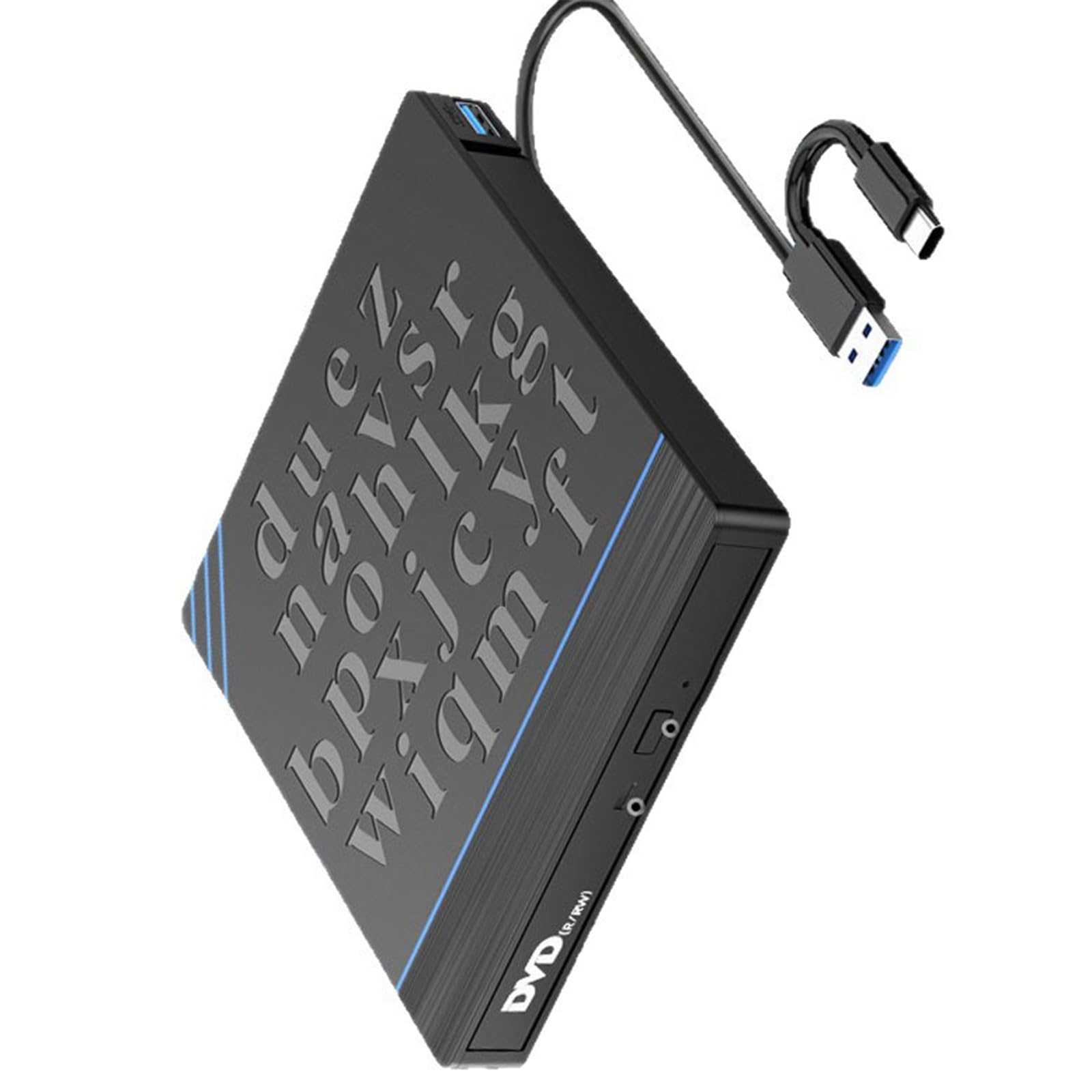 Lecteur DVD externe USB C et USB 3.0 portable pour ordinateur portable - 8