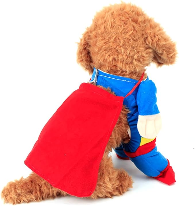 Amazon Barberce ペット服 ドッグウェア 犬服のトレーナー 犬コスプレ コスチューム ワンちゃん 犬服 猫服 変身服 スーパーマン コスプレ かわいい 仮装 人気 面白い 出掛け 散歩 スーパーマン Xl Barberce コスチューム 通販