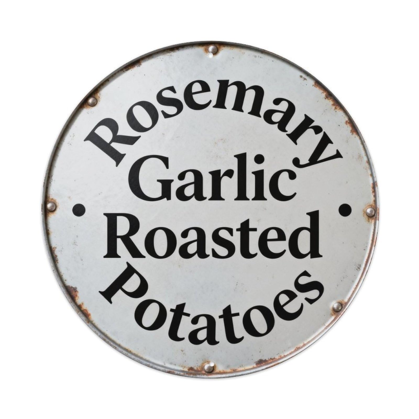 Rosemary Garlic Roasted Potatoes Metal Tin Sign Plaque