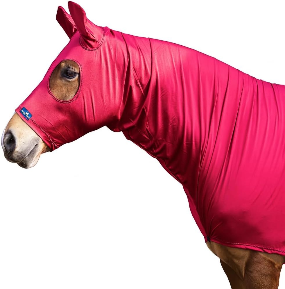 Fleece Cooler Neck Cover for Horses and Ponys | for Barn/Stable Use | Soft Polarfleece Neckpiece | Premium Quality by Snuggy Hoods | Pull-On Version | 5 Colors, 10 Sizes