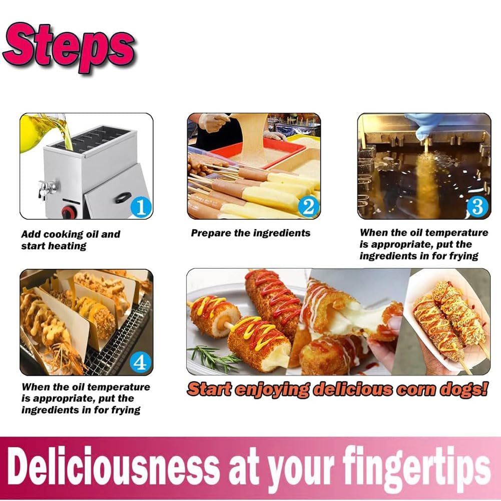 Machine à fromage commerciale pour hot-dog, friteuse de 21 L pour restaurant et cuisine à domicile – Thermostat précis, équipement de friture de saucisses pour hot-dogs, bâtonnets de fromage –