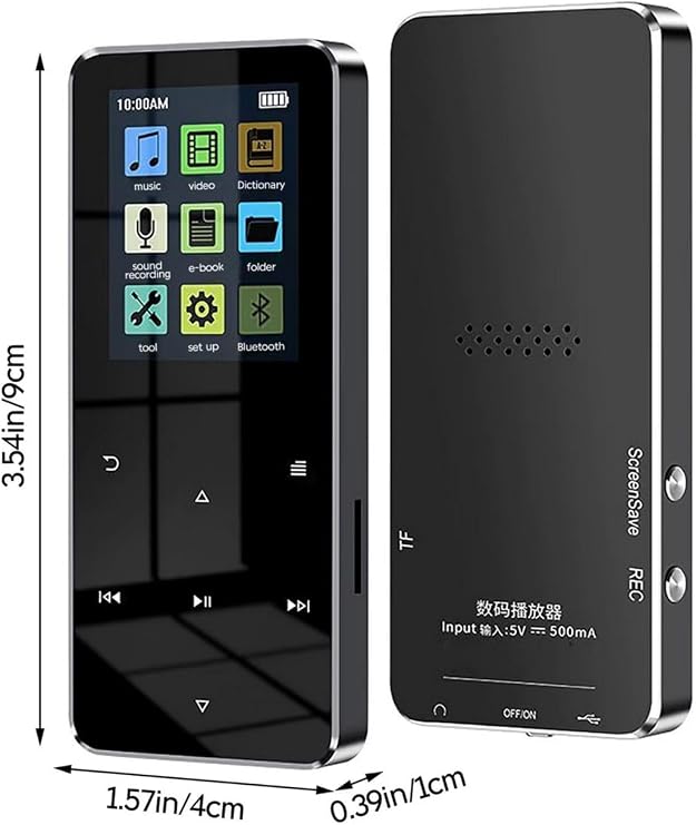 Junglee 8Gb Hafizali Mp3-Mp4 Player Müzik Çalar Fm Radyo Bluetooth Kulaklik Ve Hoparlör Ile Kullanabilme Pembe