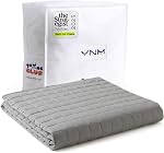 YnM Exclusive Weighted Blanket, Soothing Cotton, Smallest Compartments with Glass Beads, Bed Blanket for One Person of 160lbs, Ideal for Queen/King Bed (60x80 Inches, 17 Pounds, Navy)