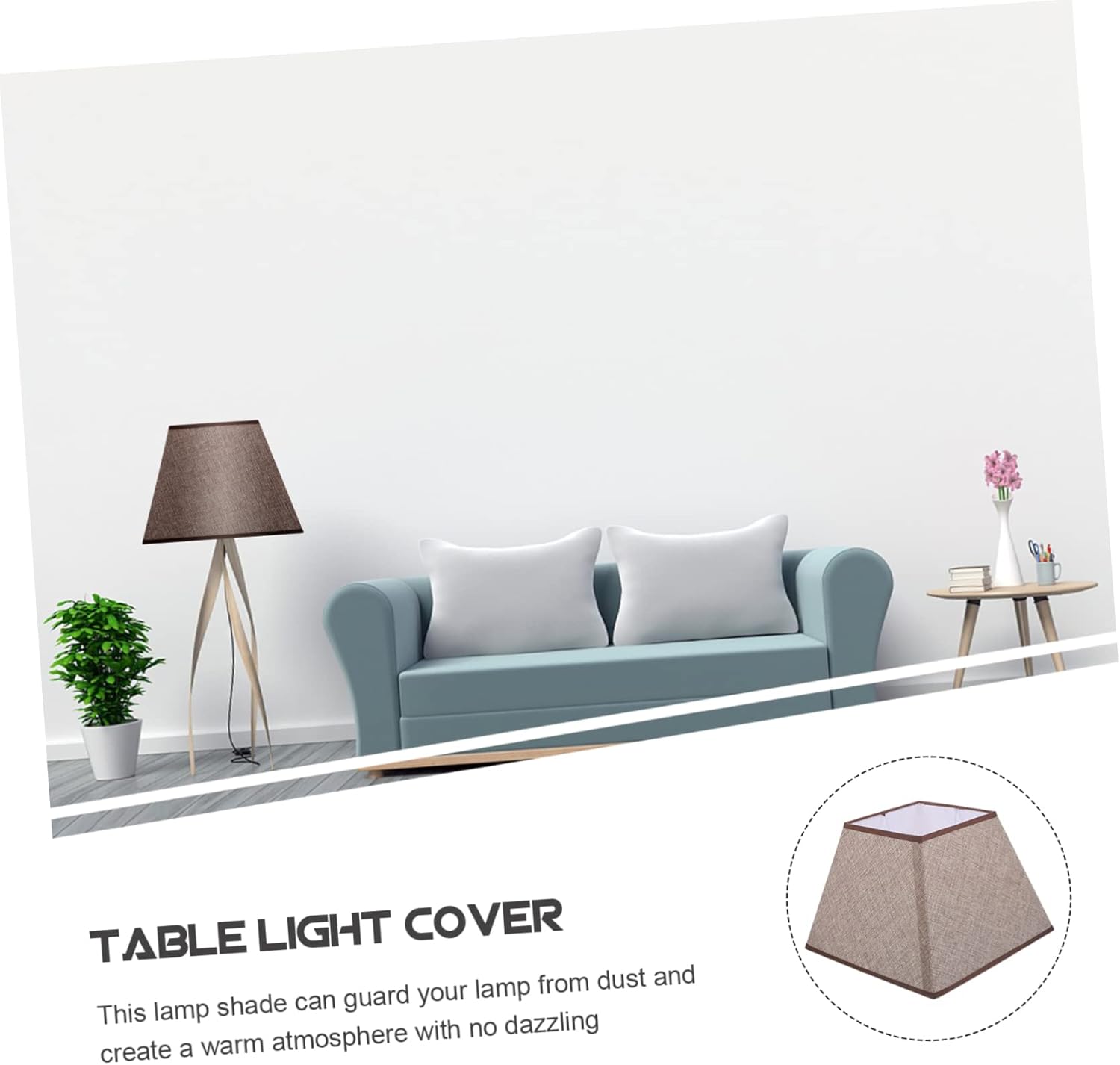DOITOOL Metal Cloth Lamp Shade Cover Simple Replacement for Table Floor Bedside Lamp Create Warm Atmosphere