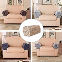 Vista 4 de Fundas elásticas para reposabrazos de sofá jacquard, funda europea de tejido suave para reposabrazos, funda protectora de muebles, fundas para sofá