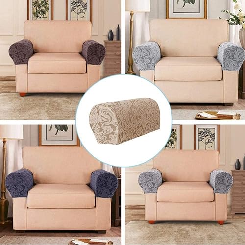 Miniatura 8 de Fundas elásticas para reposabrazos de sofá jacquard, funda europea de tejido suave para reposabrazos, funda protectora de muebles, fundas para sofá