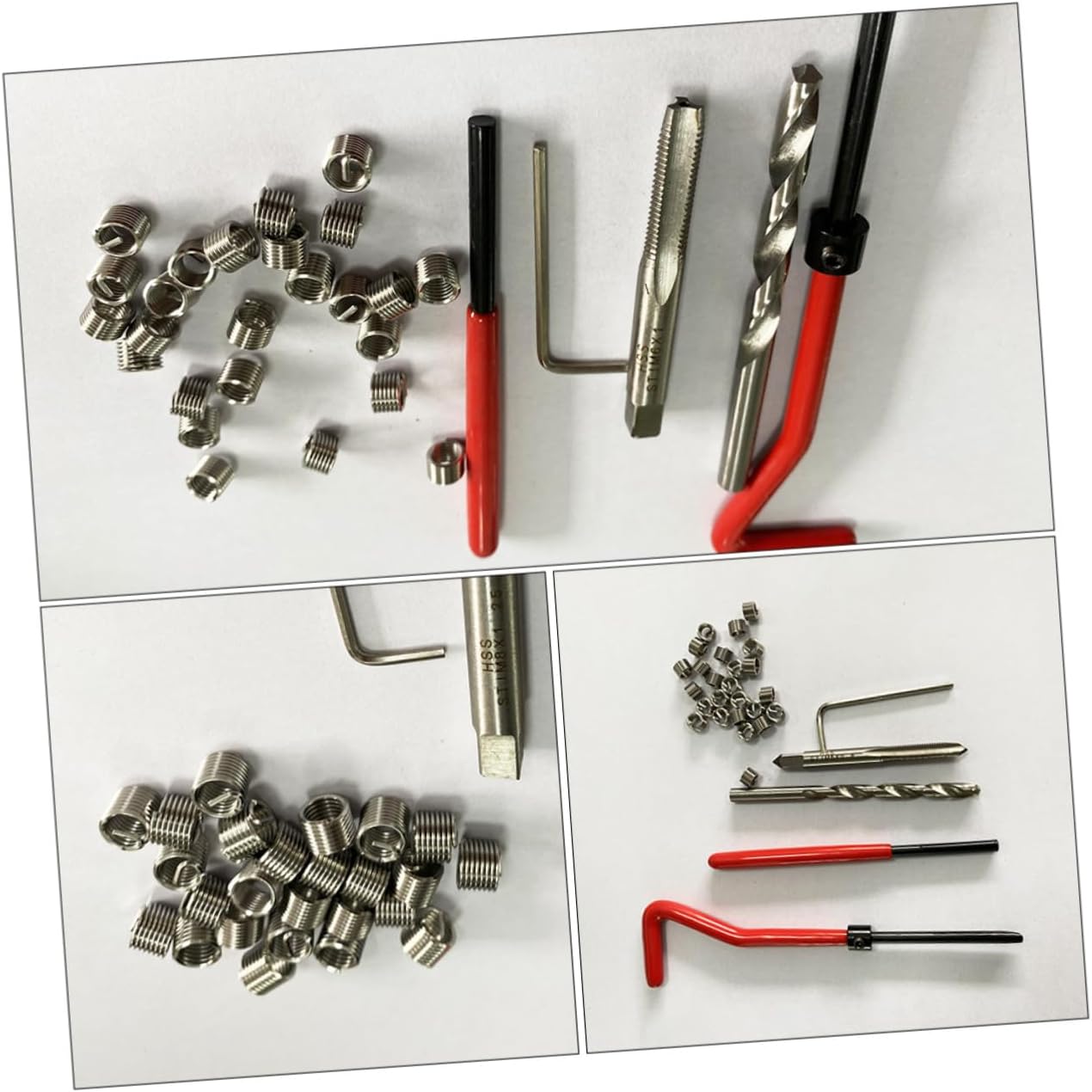Ciieeo 30pcs Thread Repair Kit Durable Tools Complete Wire Insert for Stripped Threads Professional Repair for Home and Workshop