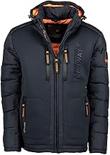 Geographical Norway IMS Production Men's Winter Quilted Anorak Jacket with Hood Lined Warm Outdoor Ski Snowboard Winter Autumn Size S-7XL