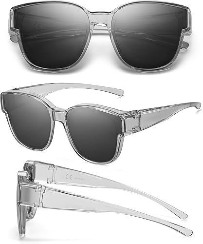 Miniatura 2 de Lentes de sol polarizados para mujeres y hombres, lentes de sol cuadrados envolventes con protección UV400 para conducir