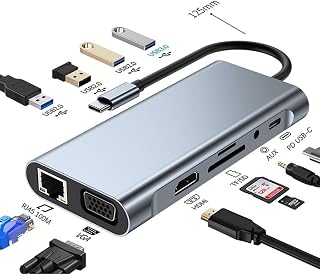 JYXDKD for Type C Dock Port C to -Compatible USB 3.0 Adapter TF SD Reader PD Charger Dock for Air Splitter (Color : White-Fruit peach5, Size : white-Starlight10)