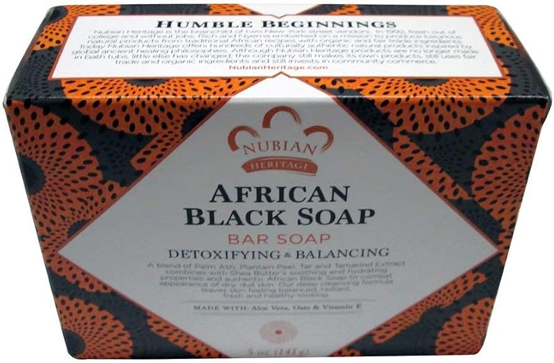 Sabonete em barra African Black Soap Nubian Heritage, Pacote com 6