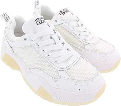 VERSACE JEANS COUTURE Womens White Signature Fashion Sneakers