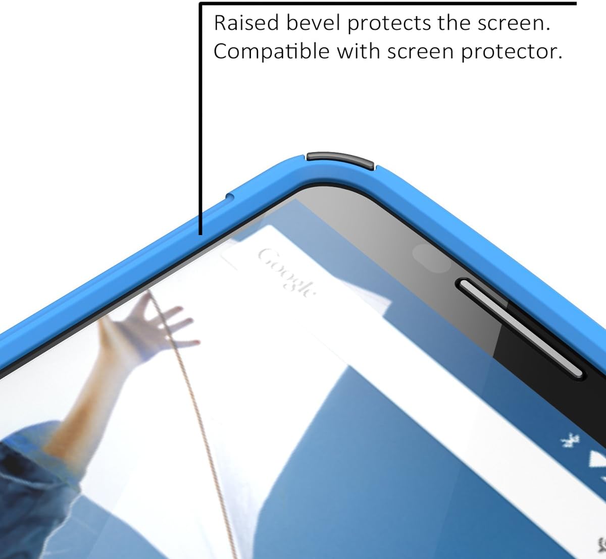 Nexus 6 Case, i-Blason **Dual Layer** [Kickstand] Google Nexus 6 Case (2014 Release) Prime Series Holster Cover with Kickstand and Locking Belt Swivel Clip for Motorola Nexus 6 Phone (Blue)