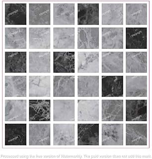 Pack of 20 Grey Mosaic Tile transfers Sticker...,