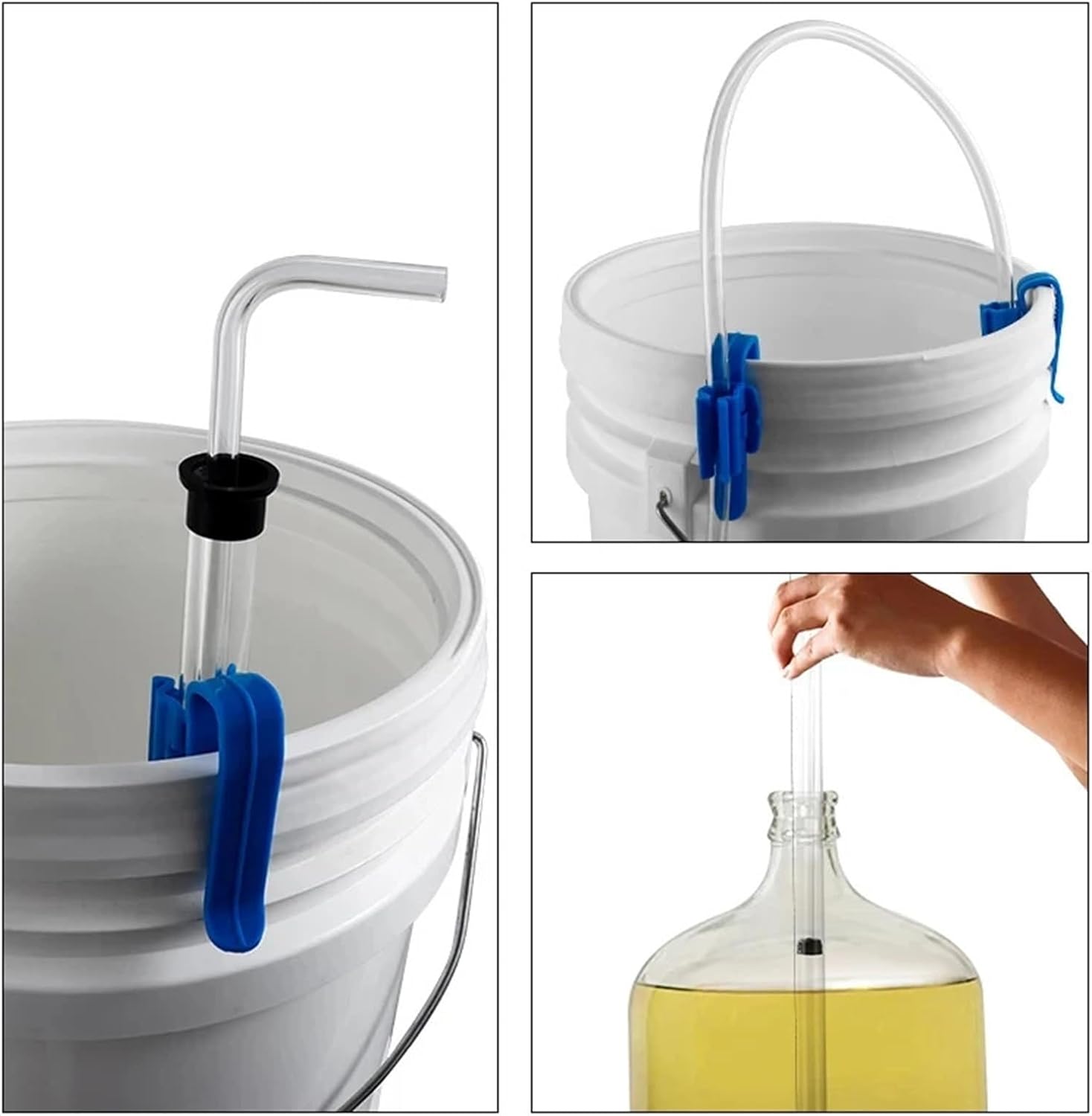 Home & Brewing Bottling Auto-Siphon Racking Cane,2Pcs/Set Wine Transfer with Tubing for Beer Wine Bucket Carboy Bottle,Flexible Wine Siphoning Brewing Accessories