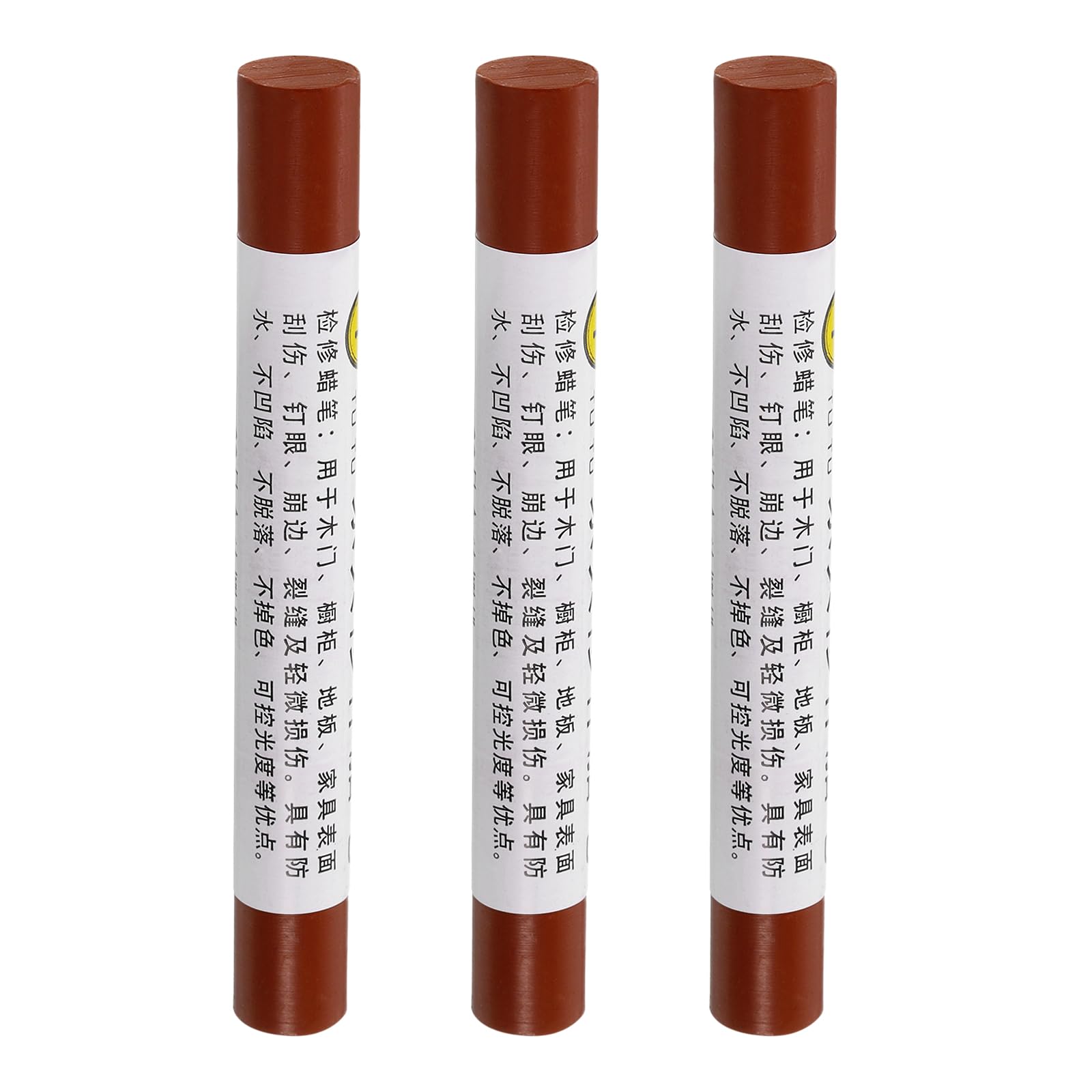 sourcing map Furniture Repair Crayons, 3Pcs - Wood Wax Filler Stick, Furniture Markers Touch Up - for Scratches Holes Tables Desks Wooden Floors Cover Ups, Light Walnut โ image 1
