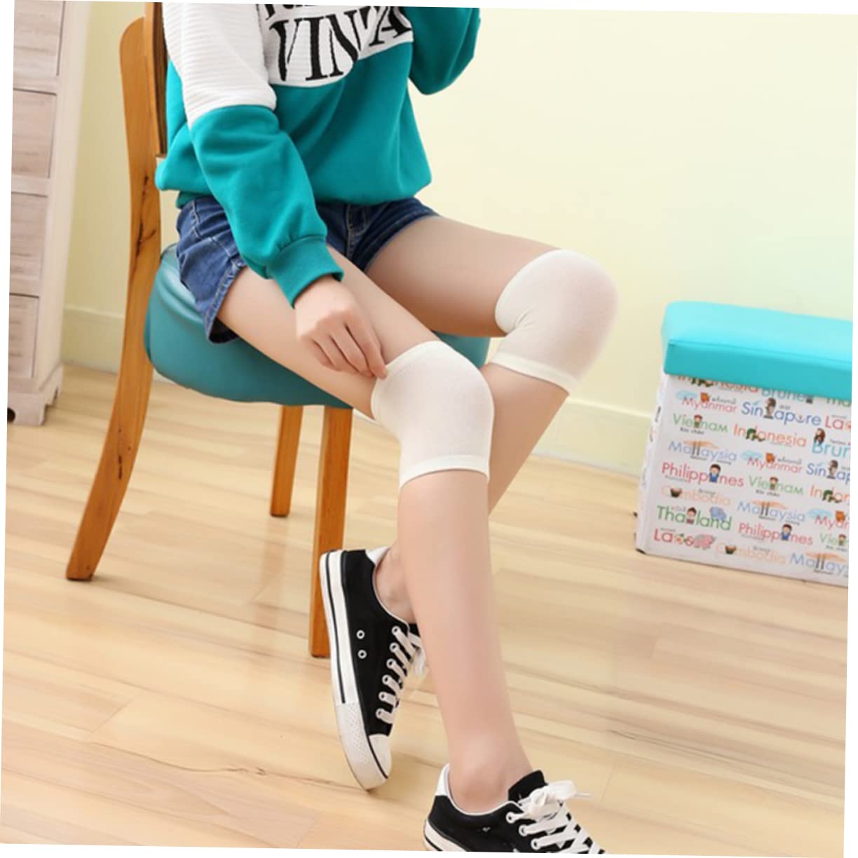 FOMIYES 3pcs Knee Support Sleeve for Running and Outdoor Sports Beige Knee Warmer Protector for Men and Women Comfortable Elasticity for and Stability