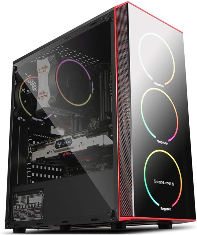 MAICOLA PC Gaming Case ATX Mid-Tower Desktop Computer Gaming Case Computer Chassis with Fans Water-Cooling Ready