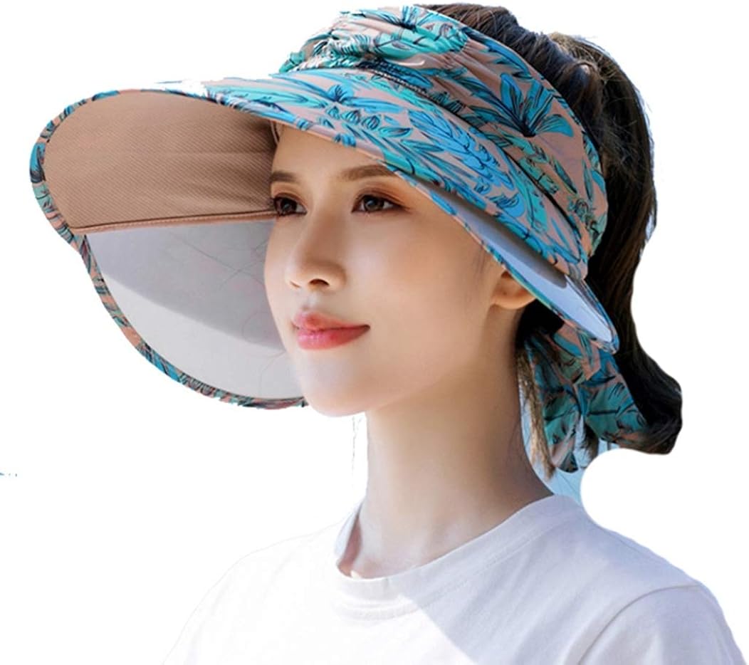 サンバイザー キャップ レディース ハット メッシュ つば広 New ブリム伸縮可能 おしゃれ 自転車用 バッテリカー Upf50 登山 帽子 砂浜 かわいい 折りたたみ 旅行 日焼け対策 花柄 紫外線対策 2ways
