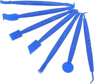 Vaguelly 7 Piezas Herramienta de película de Coche raspador de Pegatinas Kit de Herramientas para Envoltura de Vinilo Extractor de Recortes el plastico Blue