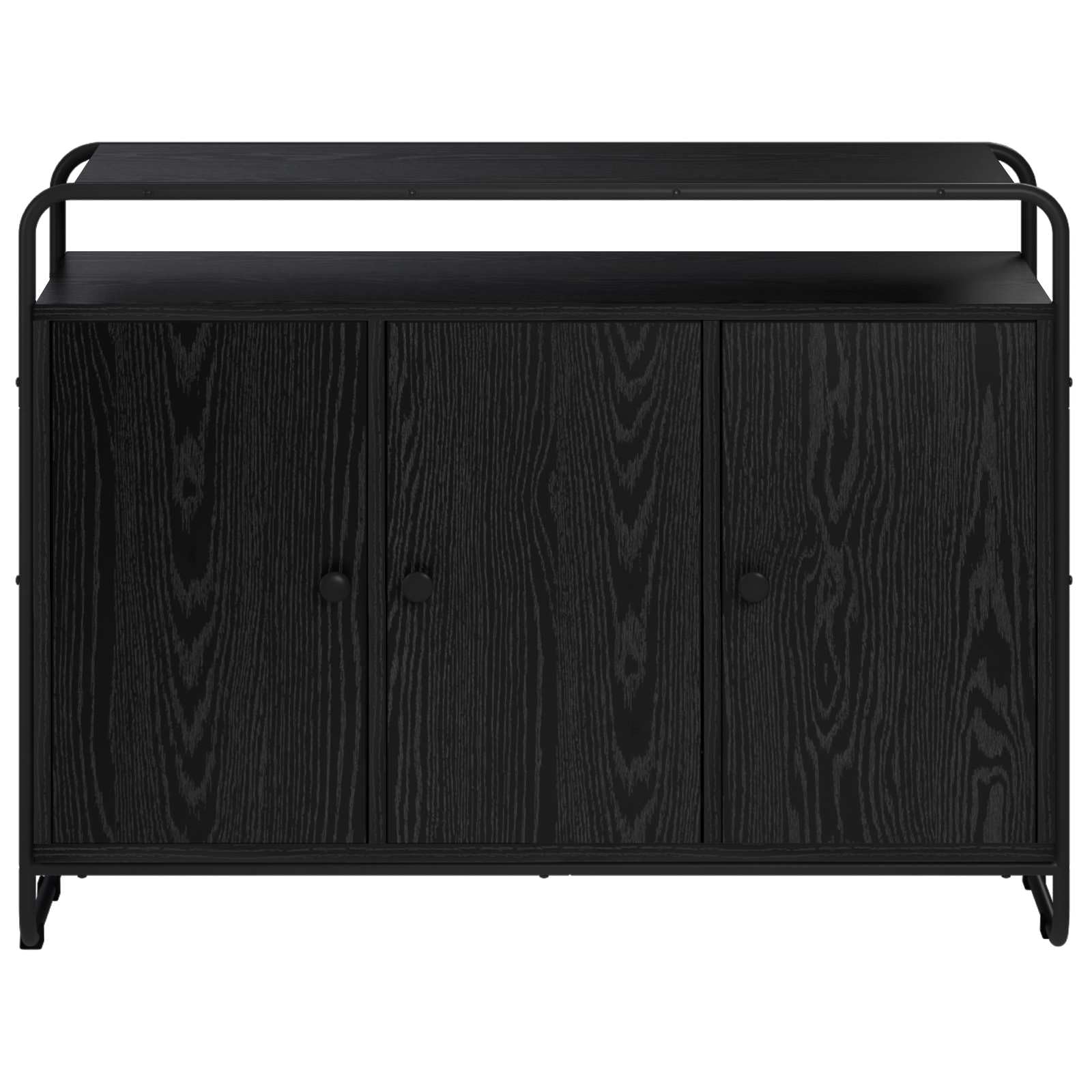 vidaXL Credenza Rovere Nero 102 x 35 x 75 cm Legno ingegnerizzato