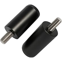 Crash Bar Sliders End Caps POM for Harley Touring Softail Dyna Sportster 1.25" Diameter Engine Guards Saddlebag Guards 2PCS Black 1.25-inch