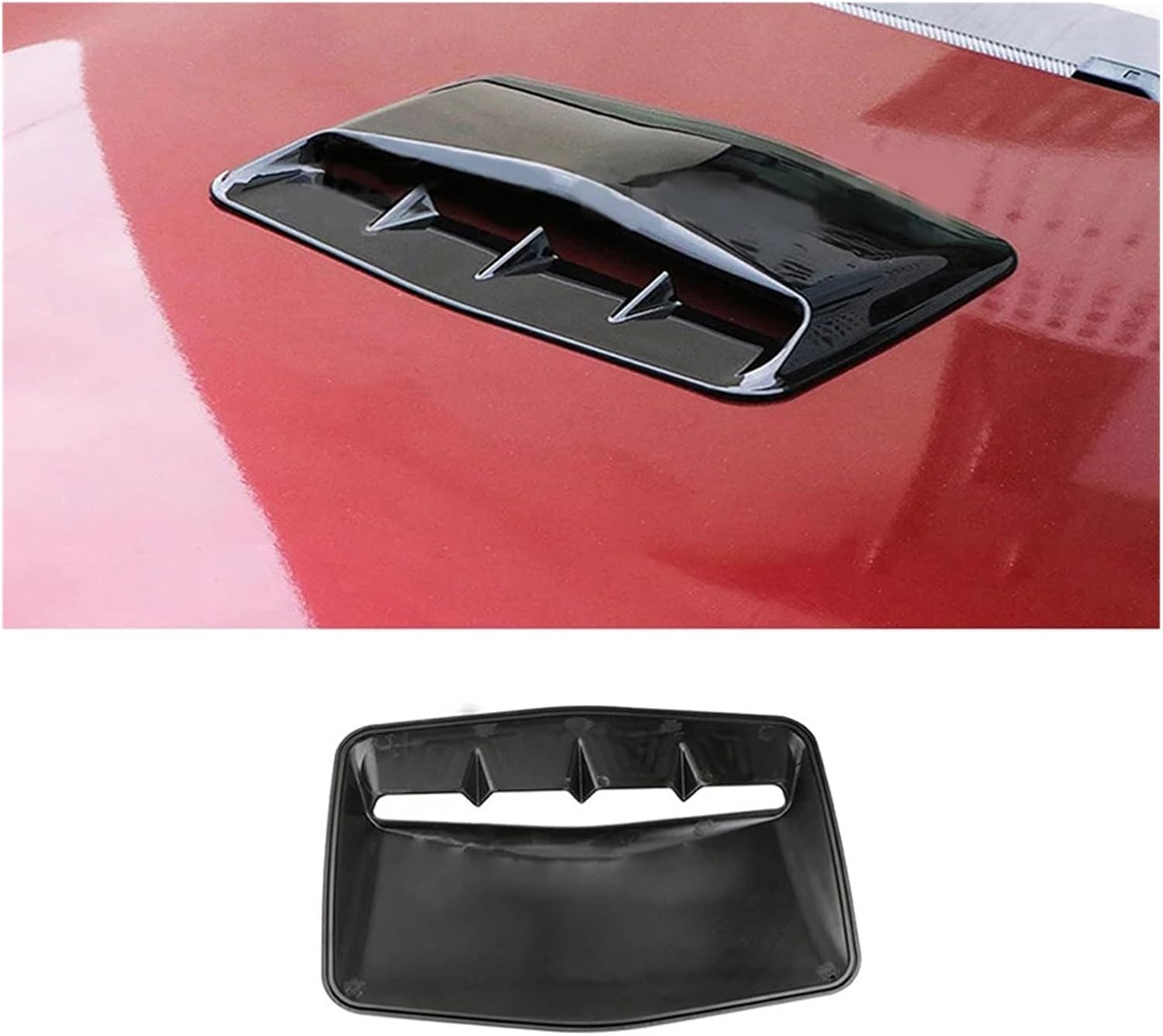 Universal Air Flow Vent Hood Scoop Cover Decorations Compatible With Honda Compatible With And Mazda Car Bonnet Vent Carbon Fiber Look(Carbon Look)