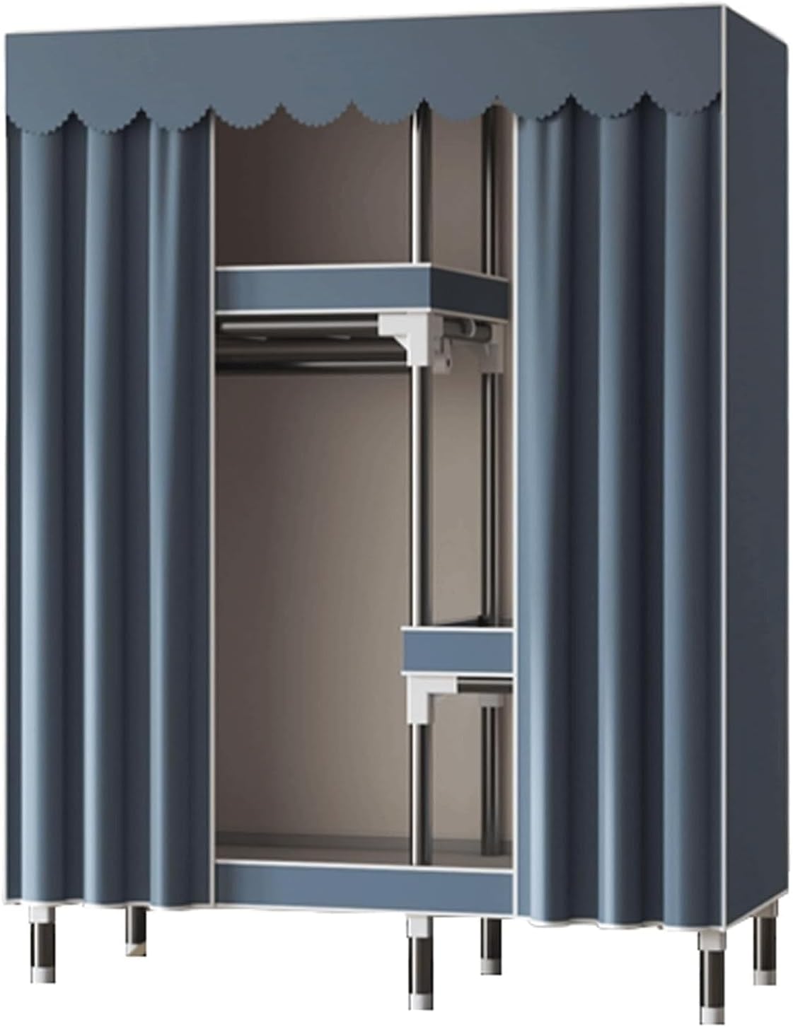 Portable Closet Portable Closets Steel Wardrobe Closet Cloth Wardrobe 43in /50in /67in Clothes Closet for Bedroom Hanging Detachable Closet Spacious