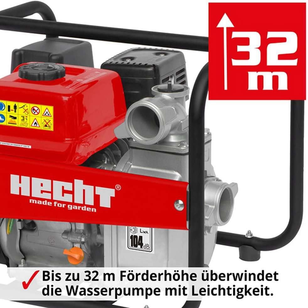 Diagram illustrating the maximum lift height of the HECHT HEC-3635 pump
