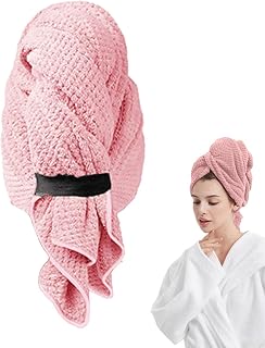 Hårhanddukar,Hårhandduksinpackning Hårhandduksomslag i mikrofiber | Mjuk hårtorkhandduk, snabbtorkande absorberande hårturbaner för vått hår, långt, tjockt, lockigt hår