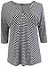 Women's Plus-Size Half Sleeve Round Neck Stripe Asymmetrical Tee Knit Top