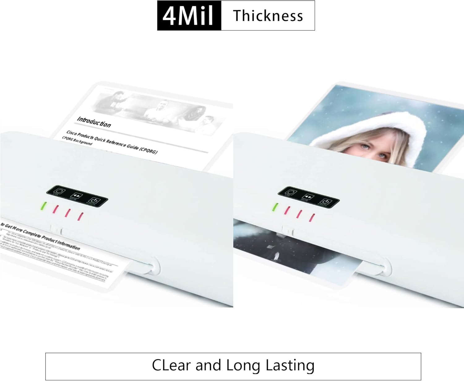 CANLENPK 6.29"x8.66" Thermal Laminating Pouches, 3.1Mil Thickness Premium Clear Plastic