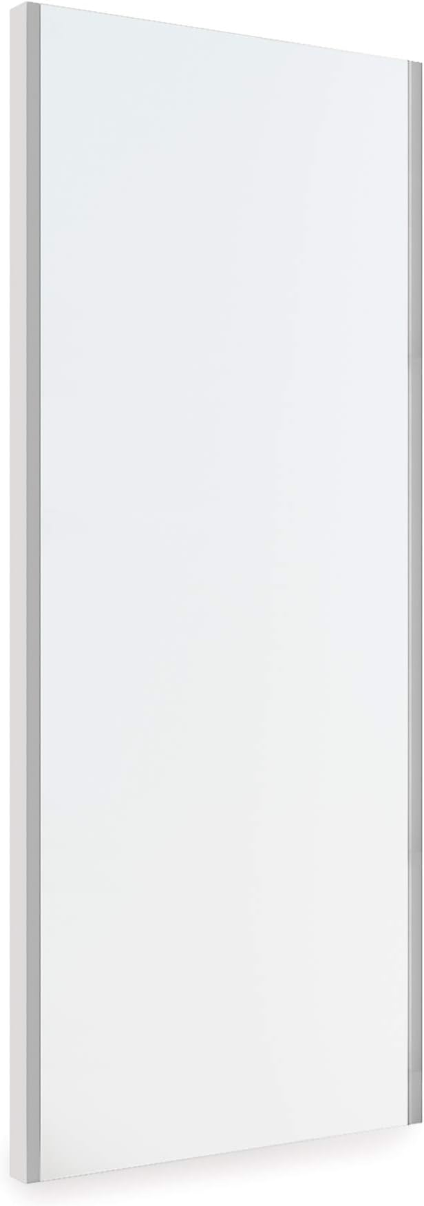 EMUCA - Espejo extraíble para Interior de Armario, Espejo orientable Interior Mueble, 340 x 1000 mm, Acabado Gris Metalizado