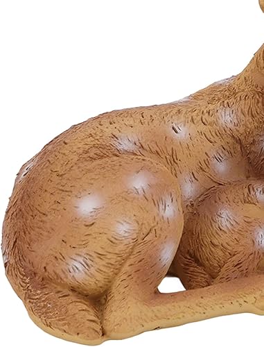 Miniatura 3 de Estatuilla de ciervo Material de resina Estatua de ciervo pintada a mano Juguetes Figura de escritorio para decoración de escritorio del hogar