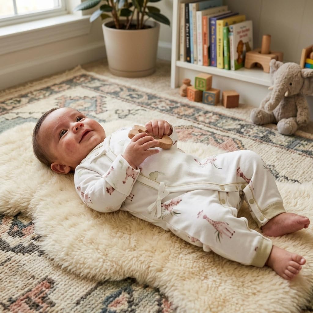 Organic Cotton 0-6M Unisex Newborn Baby Sleepers Pajamas image 2