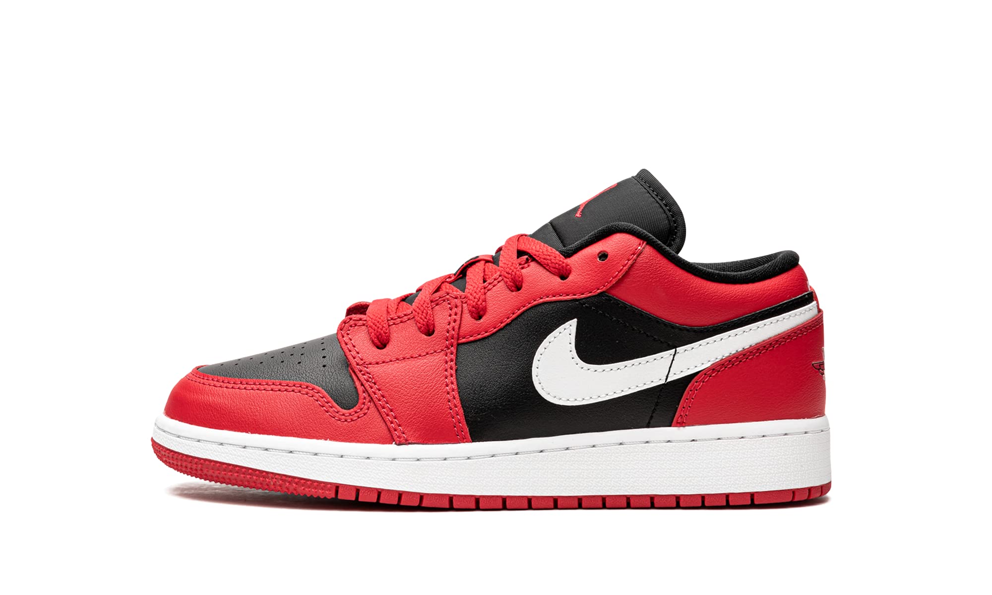 Nike Men's Air Jordan 1 Low GS Black/Very Berry, Black/White/Very Berry, 4.5Y