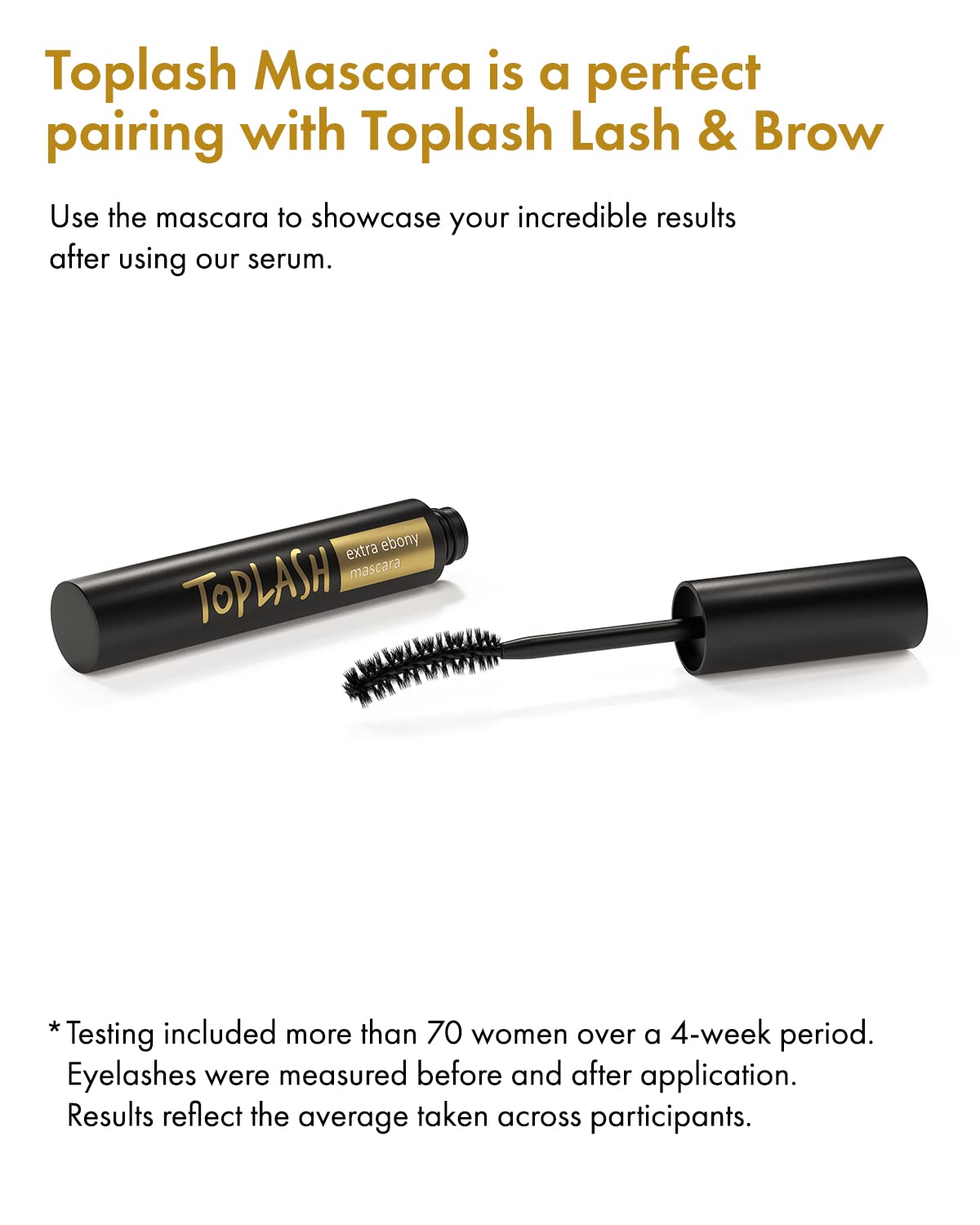 Toplash Extra Ebony Mascara with Keratin, Panthenol and Vitamin E - Image 5