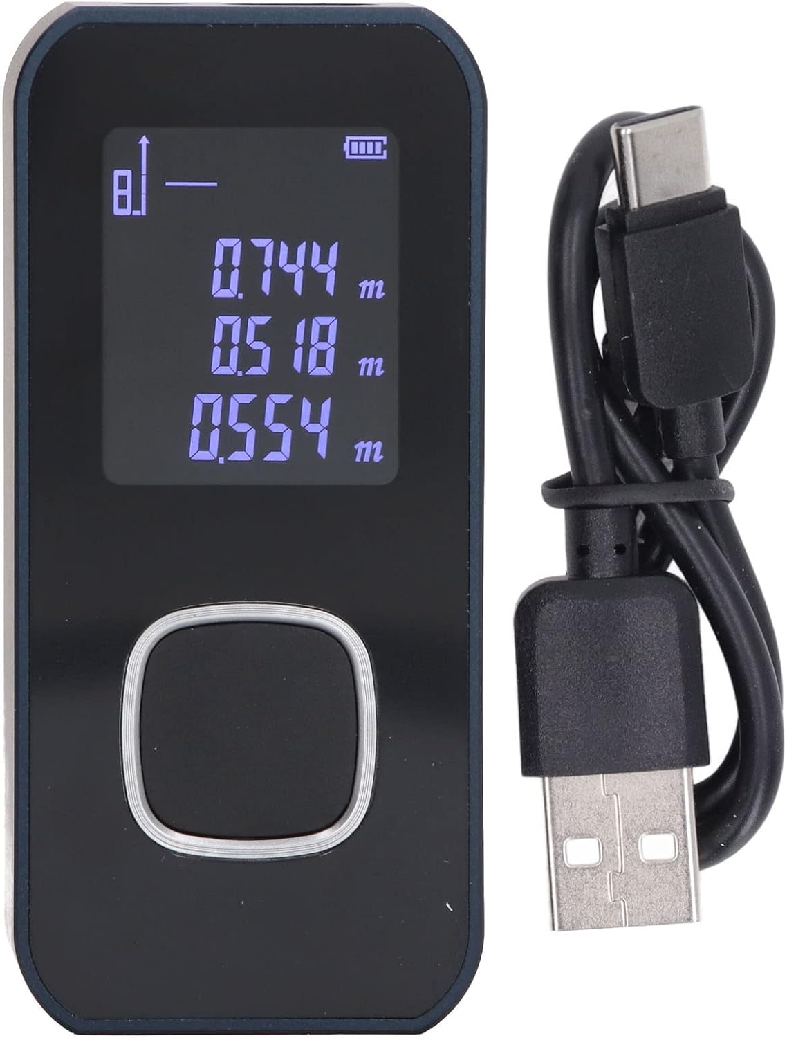 Distance Meter - Handheld Measure and Portable Rangefinder with Aluminum Alloy Housing - Millimeter Level Accuracy and 99 Sets Data Storage Capacity - Dual Light Sensing Holes
