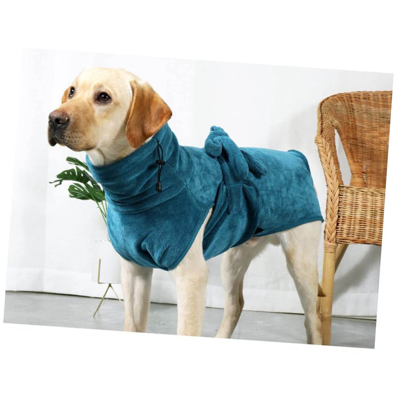 Angoily Accappatoio per Cani ad Asciugatura Rapida con Cintura Regolabile | Colore Verde, Nylon e Poliestere, per Cuccioli e Cani 2-15kg, Autunno e Inverno