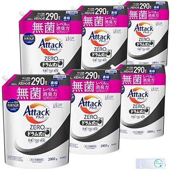 アタック ゼロ　液体洗剤 2900g x 3個 Amazon | アタックゼロ 2900g 衣類用 ドラム式タイプ 液体洗剤