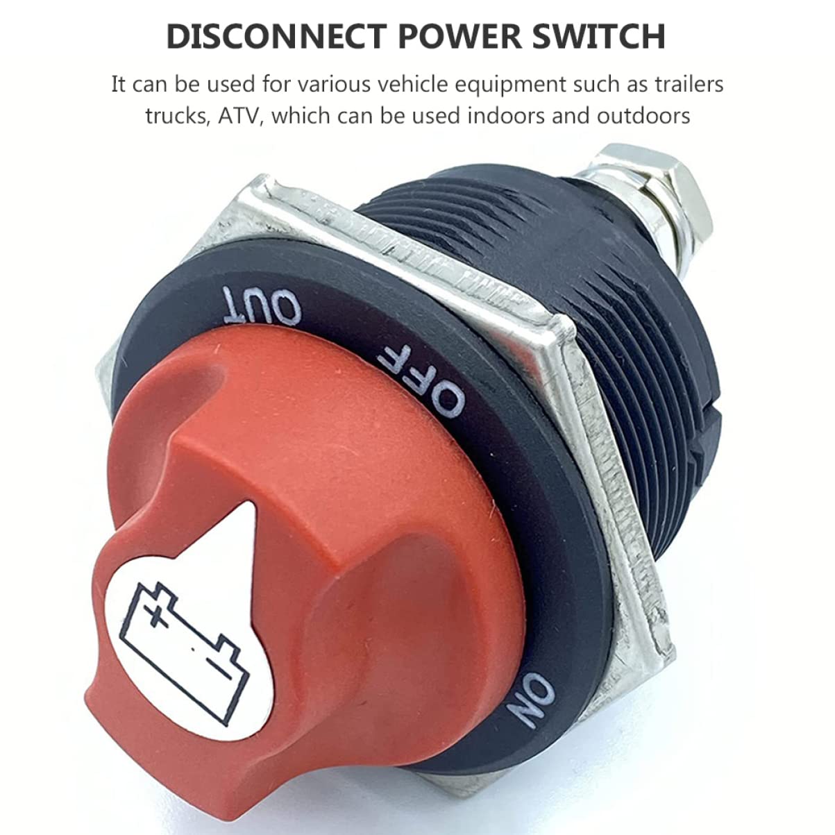 GANAZONO 1 Set Heavy Duty Battery Isolation Switch with Power Cable for Rv ATV Car Boat Utv and Campers Reliable Battery Disconnect